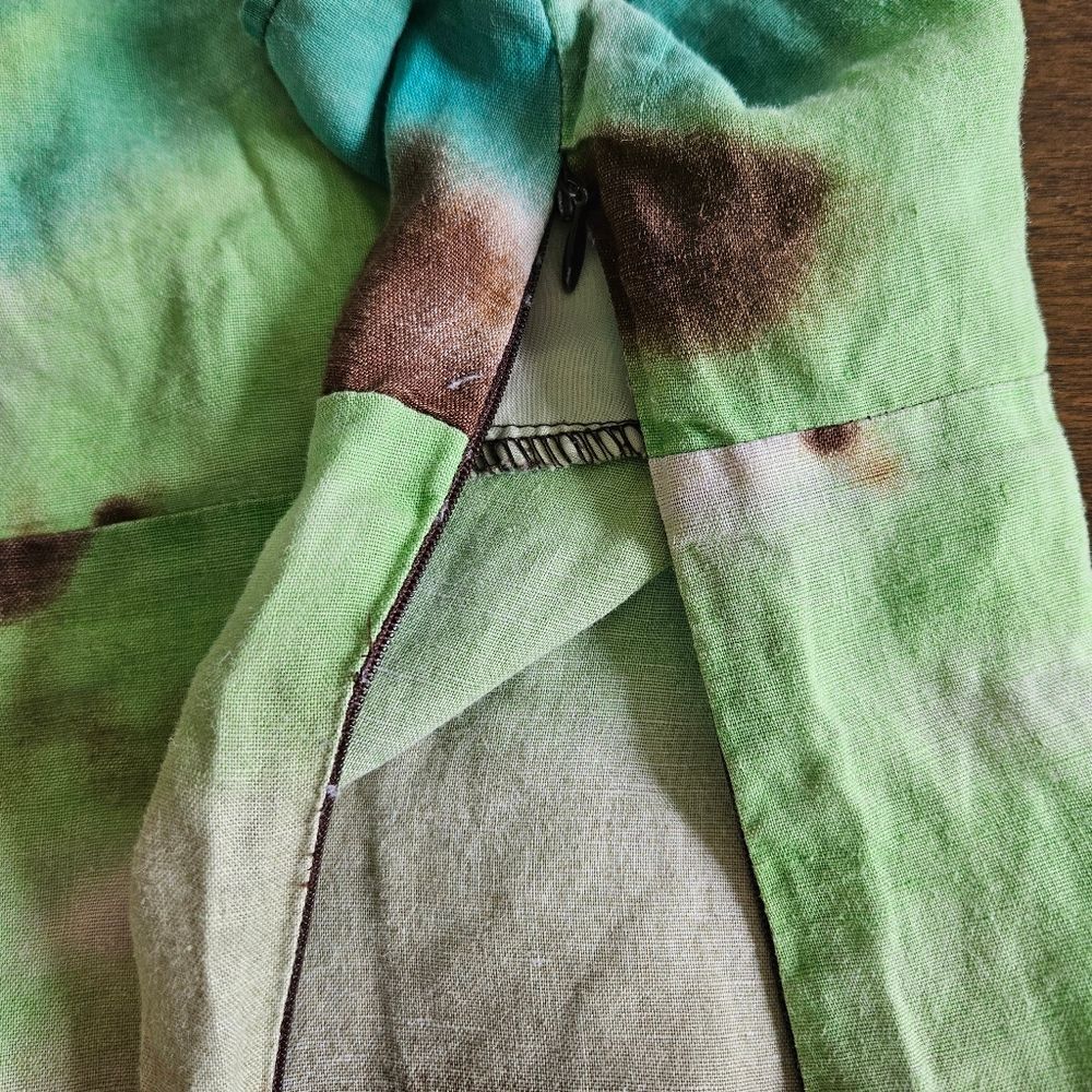 Saint Tropez West Linen Babydoll Top Women's Medium Tie Dye Hippie Boho Summer - Picture 9 of 9